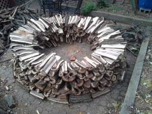 holz hausen firewood stack 3 feet high