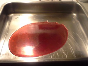 Hard Candy poured into a baking sheet mold