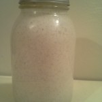 Completed dog shampoo in a mason jar